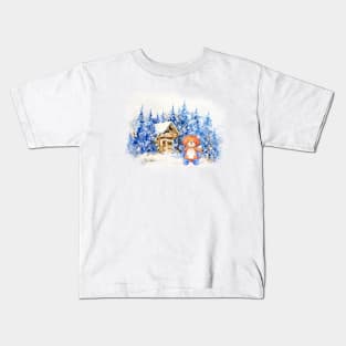 Christmas Fox Kids T-Shirt